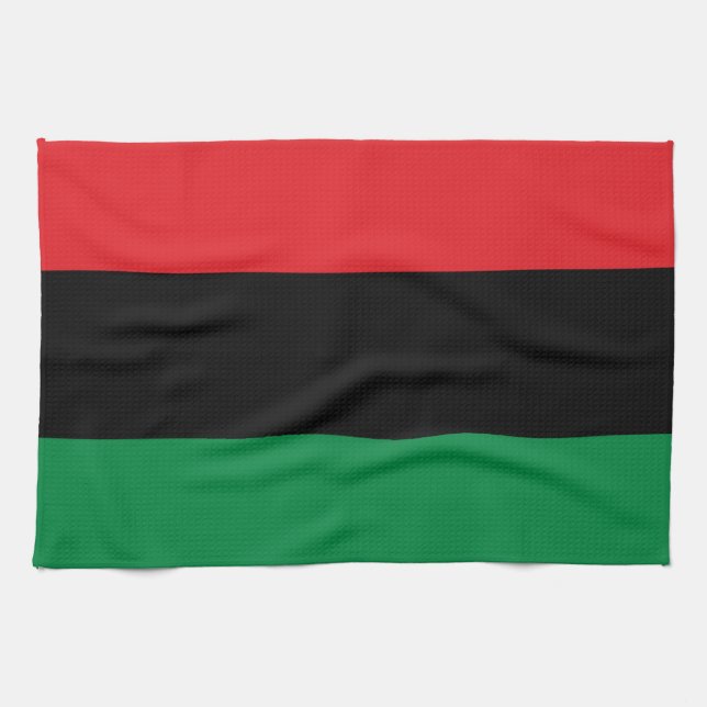 Pan African UNIA Flag Kitchen Towel (Horizontal)