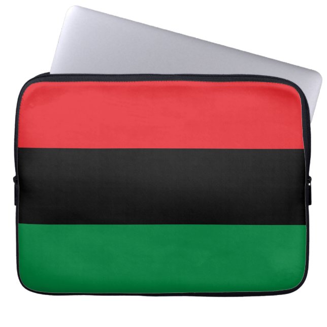Pan African UNIA Flag Laptop Sleeve (Front)
