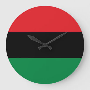 Pan African UNIA Flag Large Clock