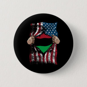 Pan African Unia Flag Loyal Afro-americans Usa Gif 2 Inch Round Button