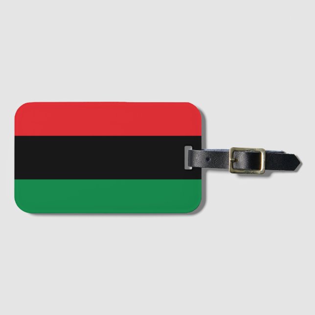 Pan African UNIA Flag Luggage Tag (Front Horizontal)