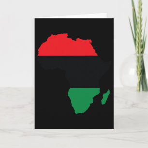 Pan African Unia Flag Map Continent Black History Card