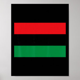 Pan African Unia Flag Map Continent Black History Poster