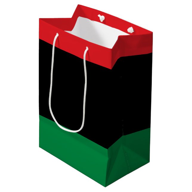 Pan African UNIA Flag Medium Gift Bag (Front Angled)