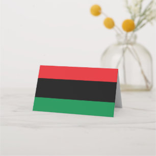 Pan African UNIA Flag Place Card