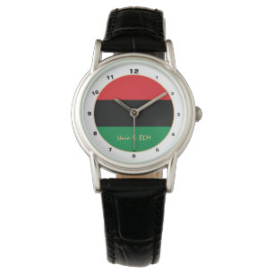 Pan African, Unia Flag Symbol trendy fashion watch