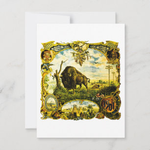 Pan Am Expo with Bison and Native American Motifs
