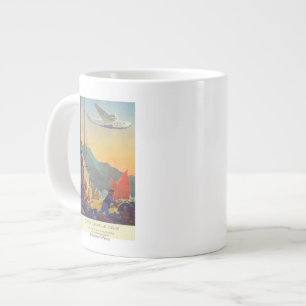 Pan-American Clipper Flying Over China Large Coffee Mug