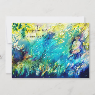 PAN AND DEER Summer Party Invitation