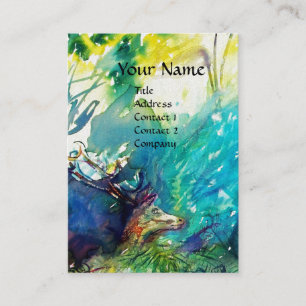 PAN AND DEER ,white pearl paper Business Card