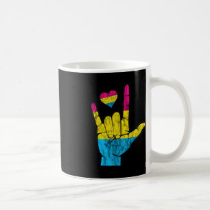 Pan ASL Pride Pansexual Hearing Loss Deaf Awarenes Coffee Mug