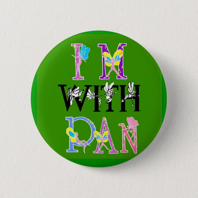 Pan Fan Gear Fairies 2 Inch Round Button (Front)