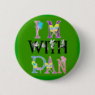 Pan Fan Gear Fairies 2 Inch Round Button