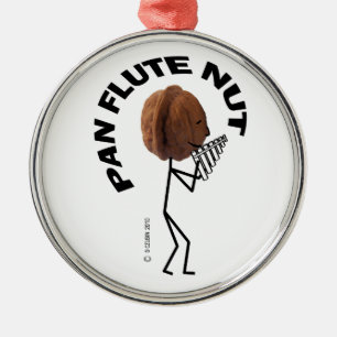 Pan Flute Nut Metal Ornament