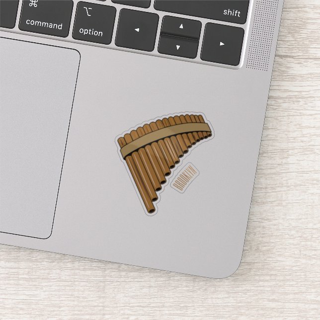 Pan flute / panpipes cartoon illustration (Detail)