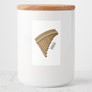 Pan flute / panpipes cartoon illustration  food label