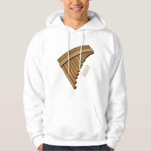 Pan flute / panpipes cartoon illustration  hoodie