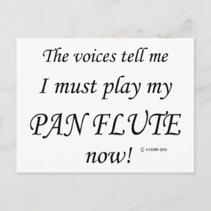 Pan Flute Voices Say Must Play Postcard
