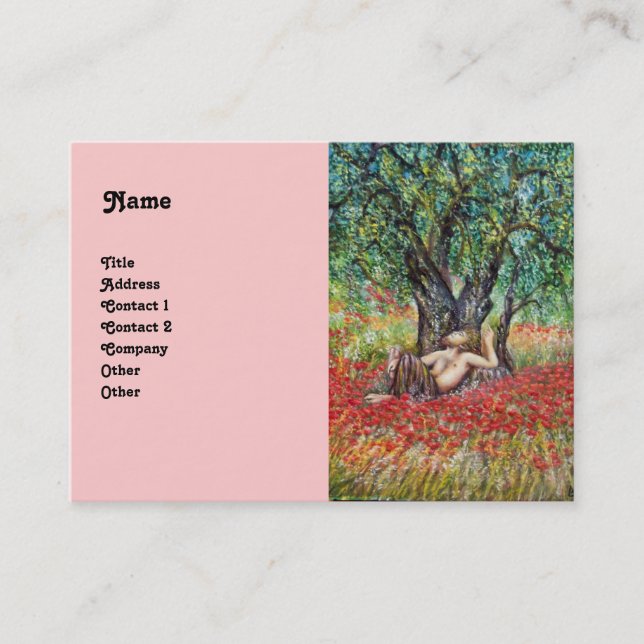 PAN, OLIVE TREE AND POPPY FIELDS BUSINESS CARD (Front)