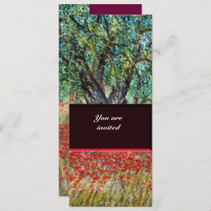 PAN, OLIVE TREE AND POPPY FIELDS INVITATION