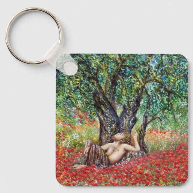 PAN, OLIVE TREE AND POPPY FIELDS KEYCHAIN (Front)