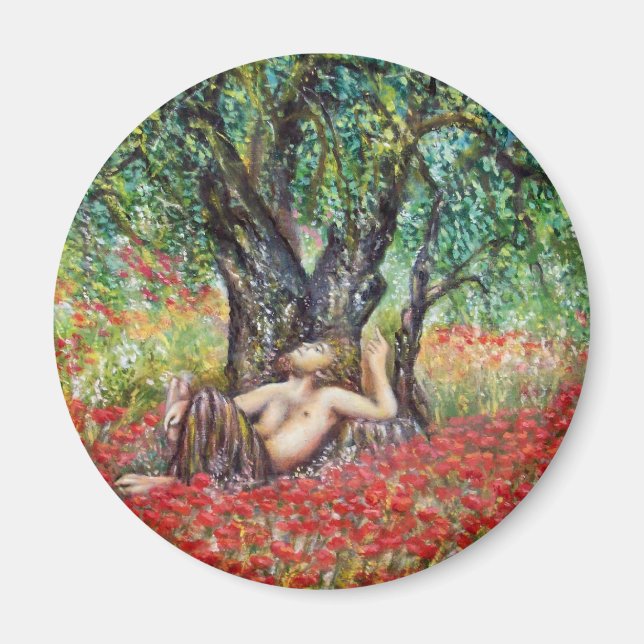 PAN, OLIVE TREE AND POPPY FIELDS MAGNET (Front)