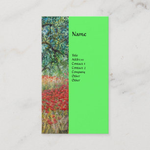 PAN,OLIVE TREE AND POPPY FIELDS monogram Business Card
