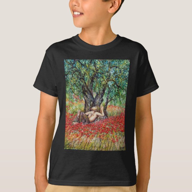 PAN, OLIVE TREE AND POPPY FIELDS T-Shirt (Front)