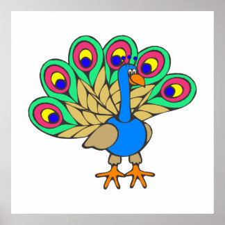 Pan Peacock Poster