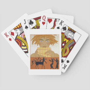 Pan Piper, illustration from 'Les Mythes' by Paul Playing Cards