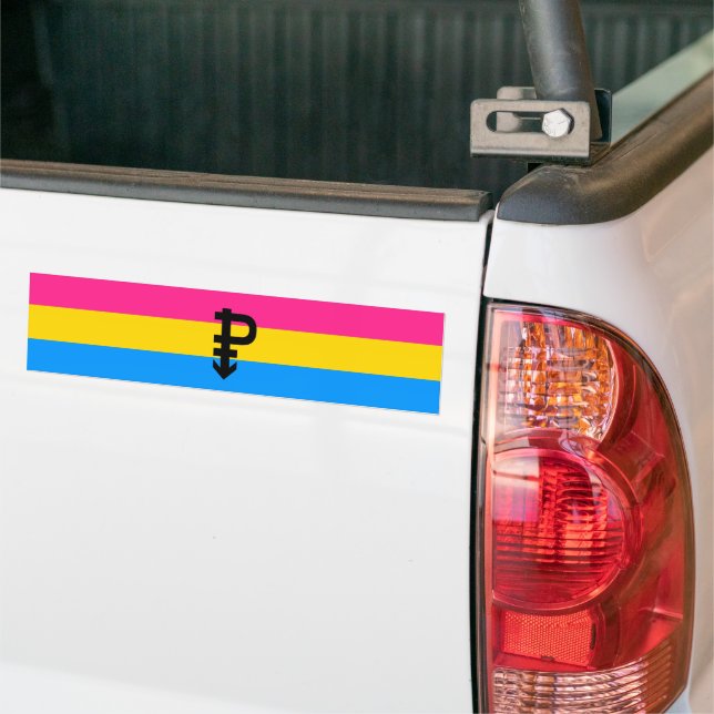 Pan Pride Bumper Sticker (On Truck)