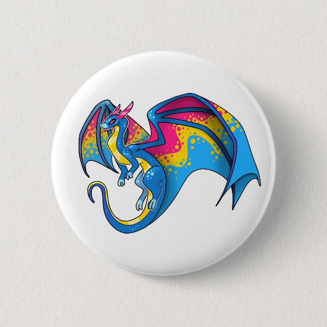 Pan Pride Dragon 2 Inch Round Button (Front)