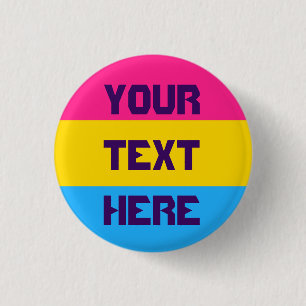 Pan pride flag 1 inch round button