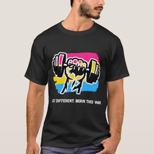 Pan Pride Gym Shirt — Fist Dumbbell 2026 Tee (Front)