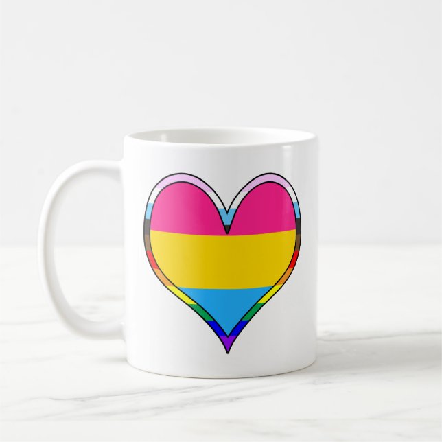 Pan Pride Heart Coffee Mug (Left)
