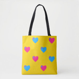 Pan Pride Hearts Tote Bag