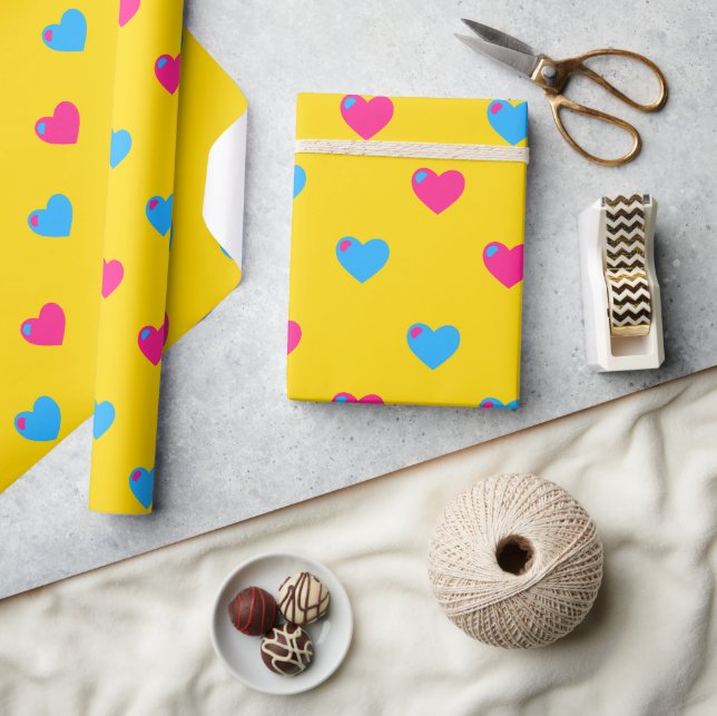 Pan Pride Medium Hearts Wrapping Paper (Crafts)