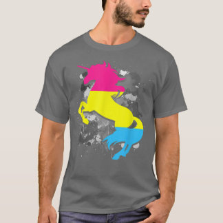 Pan Pride Month Unicorn Fantasy Animal LGBT Panseu T-Shirt