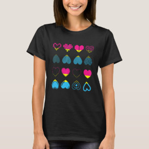 Pan Pride Pansexuality Flag Heart Lgbt Pride Month T-Shirt