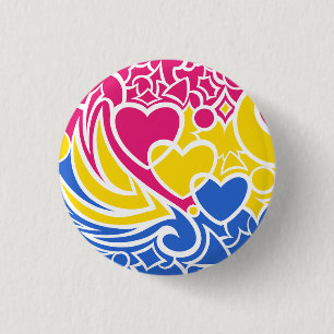 Pan Pride Squiggles 1 Inch Round Button
