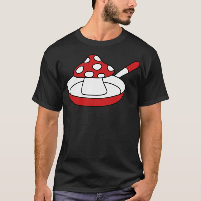 pan roast roast apron chef cook mushroom fly archa T-Shirt (Front)