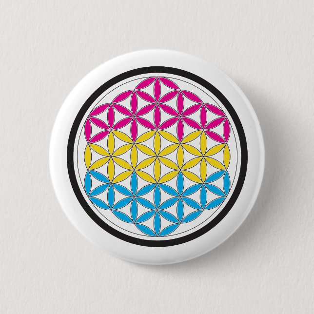 pan sacred geometry 2 inch round button (Front)