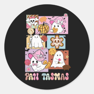 Pan Tasmas Ghost Pumpkin Spooky Conchas Halloween  Classic Round Sticker