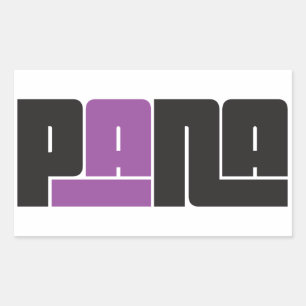 Pana Black and Purple Sticker