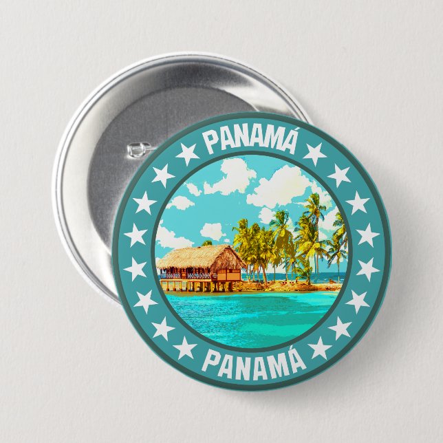 Panama                                             3 inch round button (Front & Back)