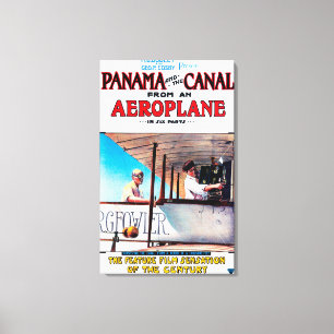 Panama and the Canal Aeroplane Movie Promo Poste Canvas Print