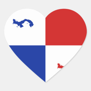 Panama Banner Heart Sticker