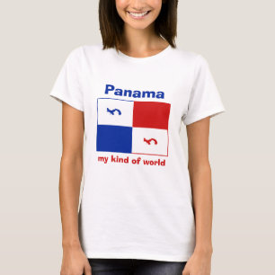 Panama Banner + Map + Text T-Shirt