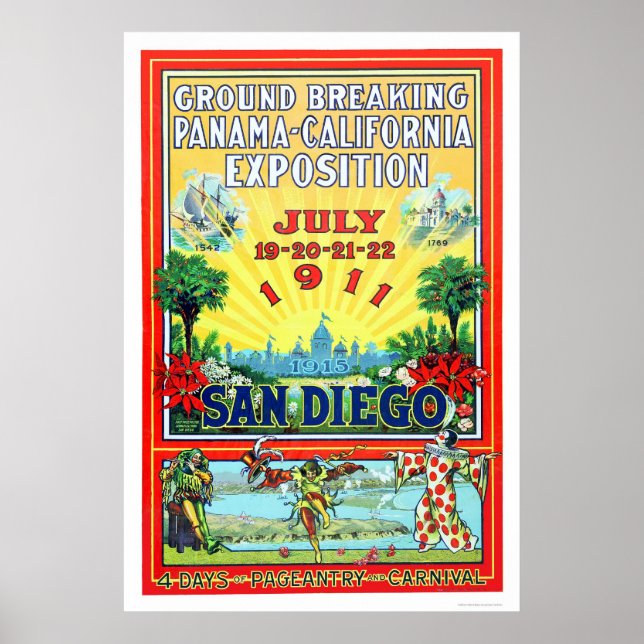 Panama - California Exposition in San Diego 1911 Poster (Front)