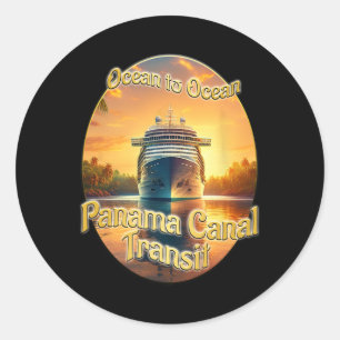 Panama Canal Cruise Ship Transit Classic Round Sticker